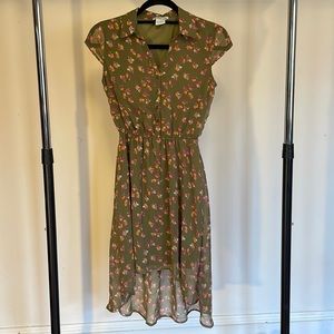 Cap Sleeve Floral Dress